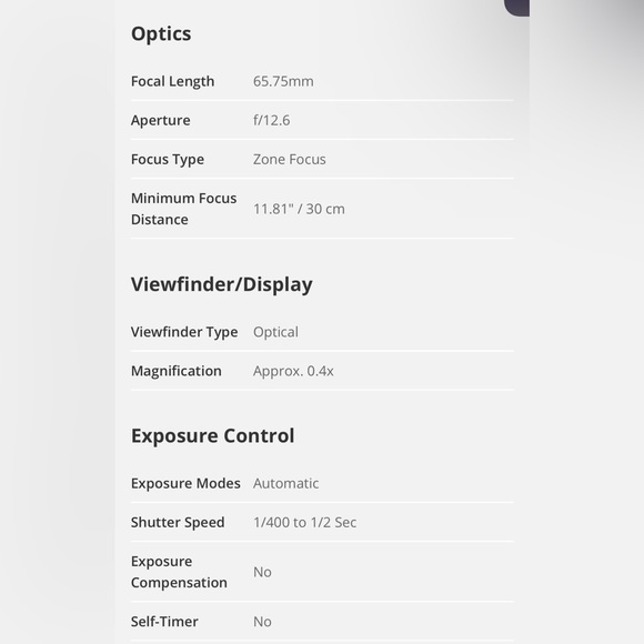 FUJIFILM INSTAX SQUARE SQ40 Instant Film Camera (Black) - Picture 6 of 10